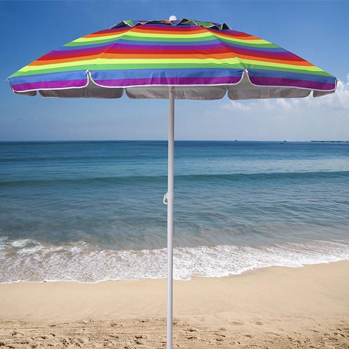 Ammsun 6.5 ft Outdoor Patio Beach Umbrella