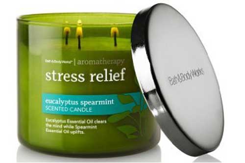 Bath & Body Work's Stress Relief Aromatherapy Candle