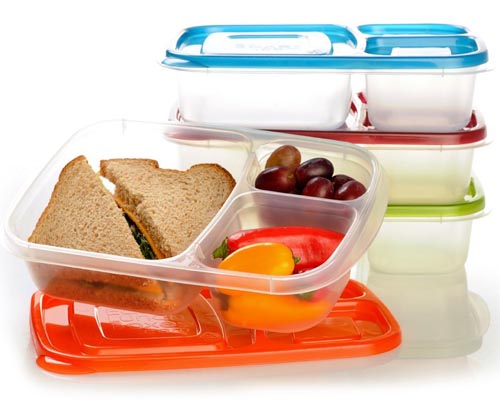 EasyLunchboxes 3-Compartment Bento Lunch Box Containers