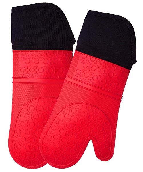 Homwe Extra Long Professional Silicone Oven Mitt